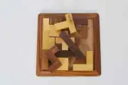 3D Antique Puzzle Pedological Plate Puzzles Wooden Doll Game Set Children