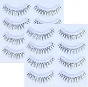 2 Pack Short Eyelashes Natural Look, Artificial Eyelashes Natural Look, Pre-Shaped Short Lashes for All-Day Comfort