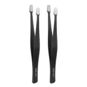 2Pcs Precision Tweezers Set ESD-34a Flat Anti-Static Craft Tweezers Kit