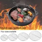 Bbq Mesh Rustproof Sturdy Outdoor Stainless Steel Barbecue Grill Net with Foot
