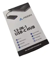 Axiom 12-in-1 Hub 12N1USBCHPV5CAXD-AX USB-C Multiport Portable Adapter HDMI NEW