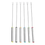 6Pcs Stainless Steel Bbq Fork Reusable Barbecue Skewers Cooking Tools Barbecue Accessories