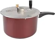 Stovetop Popcorn Maker, Stainless Steel Popcorn Popper with Hand Crank, Stainless Steel Popcorn Pot for Gas Stove Induction Cooker, Hand Operated Popcorn Maker