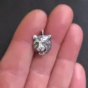 BULK 40 Tiger Charms Antique Silver Tone - SC518