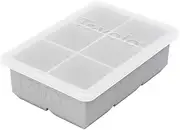Tovolo King Cube Ice, Single Tray with Lid, Oyster Gray