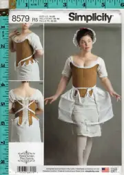 "Misses' 18th Century Corset, Shift & Panniers" ©2018 Simplicity #8579 14-22