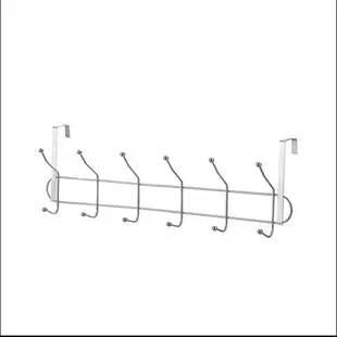 楓林宜居 創意雙排金屬門后掛衣鉤掛帽衣毛巾掛鉤架無痕免打孔掛鉤鉤鉤