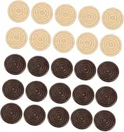 WESIEVYA Checker Game Set 48pcs Wooden Chessmen Accessories for Various Board Games