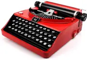 Retro Typewriter Model - Metal Manual Vintage Electric Home Decoration Ornaments (red/14)