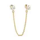 Double Hole Chains Cartilage Srecw Back Stud Earring Ear Helix Piercing Jewe ❤B❤