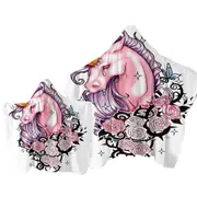 Sad Pink Unicorn and Roses Towel with Hood