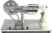 Xnrmevkh Mini Hot Air Stirling Motor Steam Engine Power Physics Educational Experiment Kit FN18
