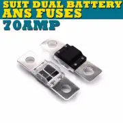 2PCS 70A MIDI ANS FUSES SUIT DUAL BATTERY OR SOLAR 70AMP BOLT DOWN ANS FUSES