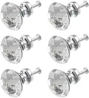 Crystal Drawer Knobs,Dresser Knobs,6 Pieces Door Knobs Gold Zinc Alloy Diameter Pull Knob Acrylic Glass Cabinet Pulls Drawer Knobs Tone, 30x31mm (Color : Gold) (Color : OneColor) OneColor