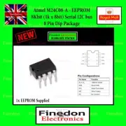 Atmel M24C08A EEPROM 8kbit 1k x 8bit Serial I2C Bus 8 Pin Dip