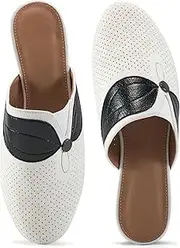 [Ecetana] Womens Mules Flats Shoes: Comfortable Slip On Closed Toe Slides Breathable Backless Loafers
