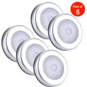 5 PCS Motion Sensor LED Night Light Battery Powered Indoor Closet Wall Cabinet