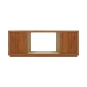 TV Cabinet Brown Colour Two Sideboards Open Space