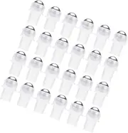 MOTHNUR 30pcs Roll Roller Bottle Spray Bottles Travel Oil Bottle Roller Metal Roller Balls Perfume Bottle Roller Portable Perfume Spray Bottle Aromatherapy Ball Transparent Plastic