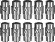 uxcell 10pcs Leather Cord End Clasp 7mm Hole Magnetic Cord End Caps Closures Leather Bracelet Buckle for Jewelry Making DIY Supplies Crafts, Gunmetal