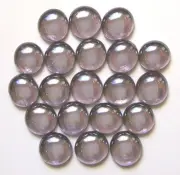 20 x Shades of Lilac Grey Glass Mosaic, Leadlight, Craft Pebbles, Stones
