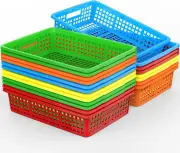 20 Pcs Classroom Storage Baskets, 13.5''X10'' Letter Size A4 Paper Trays Plastic