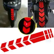 Racing Style Red Pre-Cut Universal Front Fender Body Reflective Stripe Stickers