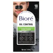 Bioré Men's Oil Control Charcoal Deep Cleansing Pore Strips, Blackhead...