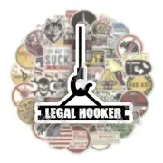 Legal Hooker Crane Operator Hard Hat Sticker Construction Funny Decal