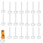 20pcs Hanging Flat Grill BBQ Tool Stainless Steel Vertical Grill Skewers GS