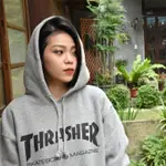 THRASHER MAG LOGO HOODIE GREY 帽T 大學T 衛衣 灰底黑字 舊金山品牌