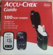 New 100 Test Strips Accu-check Guide Glucose Diabetes - Exp 1/2026 Or Later