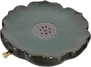 1set Round Lotus Petal Pot Teapot Fancy Tea Drainage Tray Color Teacup Plate Ceramic Tray Home Tea Tray Small Tea Table Adornment Decorative Tea Plate Desktop Tea Tray Ceramics