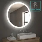 Round Bathroom LED Mirror Wall Mounted Mirror Illuminated Anti-fogging 620mm
