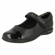Girls Clarks Studded Strap School Shoes Prime Walk