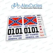GENERAL LEE DUKE OF HAZZARD 1/10 Scale Decals Stickers Cut Kit RC Car Tamiya HPI