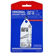 Boyle Aviationtag Douglas DC-9 Continental Airlines Keychain 14.5cm Tag Silver