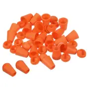 Bell End Stopper Cord Rope Lock for Drawstring Bag, Orange 20pcs