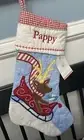 POTTERY BARN KIDS CHRISTMAS STOCKING PERSONALIZED “Pappy” REINDEER ON SLEIGH
