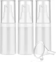 3Pcs 20Ml Sterile Airless Pump Bottle with Funnel Easy to Carry and Fill Matte L