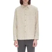 A.P.C. Surchemise Trek Recycled Cotton Blend Button-Up Shirt in Ecru at Nordstrom, Size X-Large