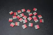 100 PK ATL 10 AMP FUSES FUSE BLADE DUAL CIRCUIT EATON BUSSMAN MICRO 3 LEG ATL10