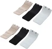 Binxind 6 Pcs Lady Assorted Color 2-Row Hooks Eye Tape Bra Strap Extender