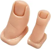 Fake Toenail Mannequin - Silicone Nail Training Mannequin,Realistic Toenail Simulator Set of 2 for Pedicure Skill Practice and Training Home Salon Accessories
