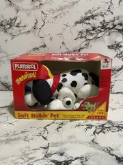 Vintage Playskool Firefighter Soft Walking Pet Dalmation Puppy New In Box 1996