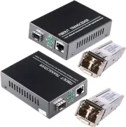 A Pair of 1.25G/S Bidi Gigabit Multi-Mode Fiber Ethernet Media Converter with 2P