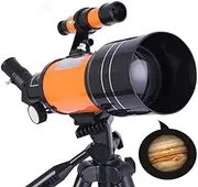 Refractive Astronomical Telescope, 45° Erect Optical Stellar Telescope with Tripod for 360° Degree Adjustment, Monocular