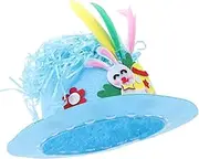 1 Set Easter Hat Crafting for Ornaments for Easter Craft for 's Birthday Easter Bonnet Kit Easter DIY Hat DIY Easter Bonnet Material Kit Non-Woven