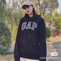 在飛比找蝦皮購物優惠-GAP長袖加绒帽T 蓋璞新款長袖連帽T 男女同款長袖帽T 連