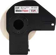 Brother Genuine DK-225124PK Continuous Length Replacement Labels, Black/Red Label on White Paper Tape, Engineered with Excellence, 2.4” x 50 feet, (24) Rolls per Box (DK225124PK)
